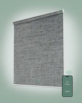 Yoolax - Motorized Blackout Blinds for Windows, Cordless Remote Roller Shades - Bedroom/Office (Ashfall Gray, 34"x72") - DarkGrey