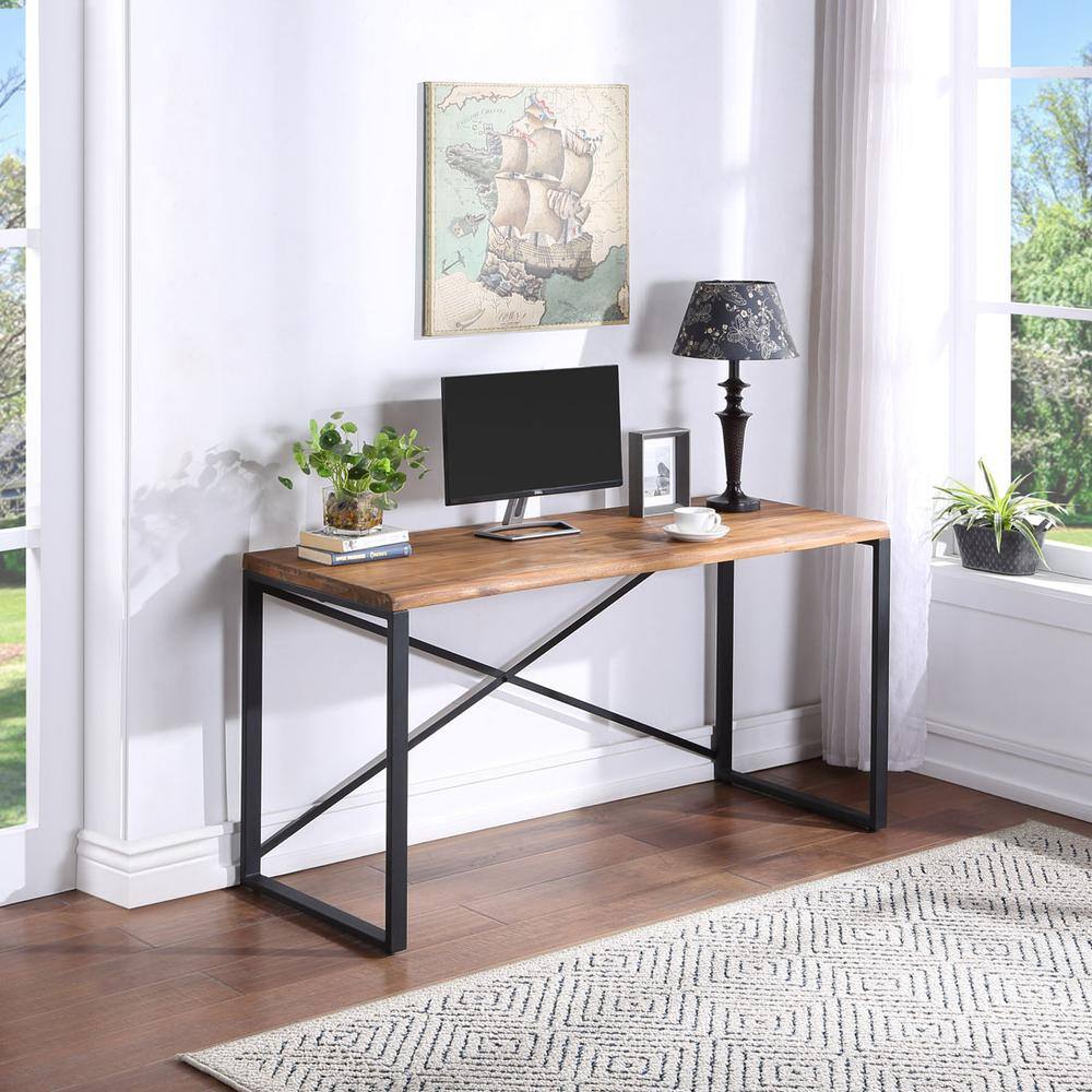 Alt View 2. Northbeam - Concord Live Edge Desk - Brown.