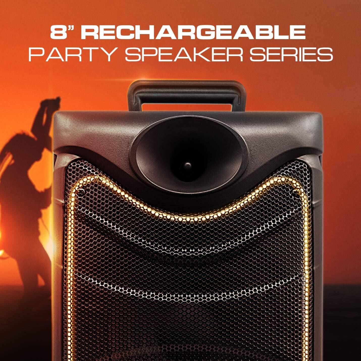 8" RECHARGEABLE PARTY SPEAKER SERIES