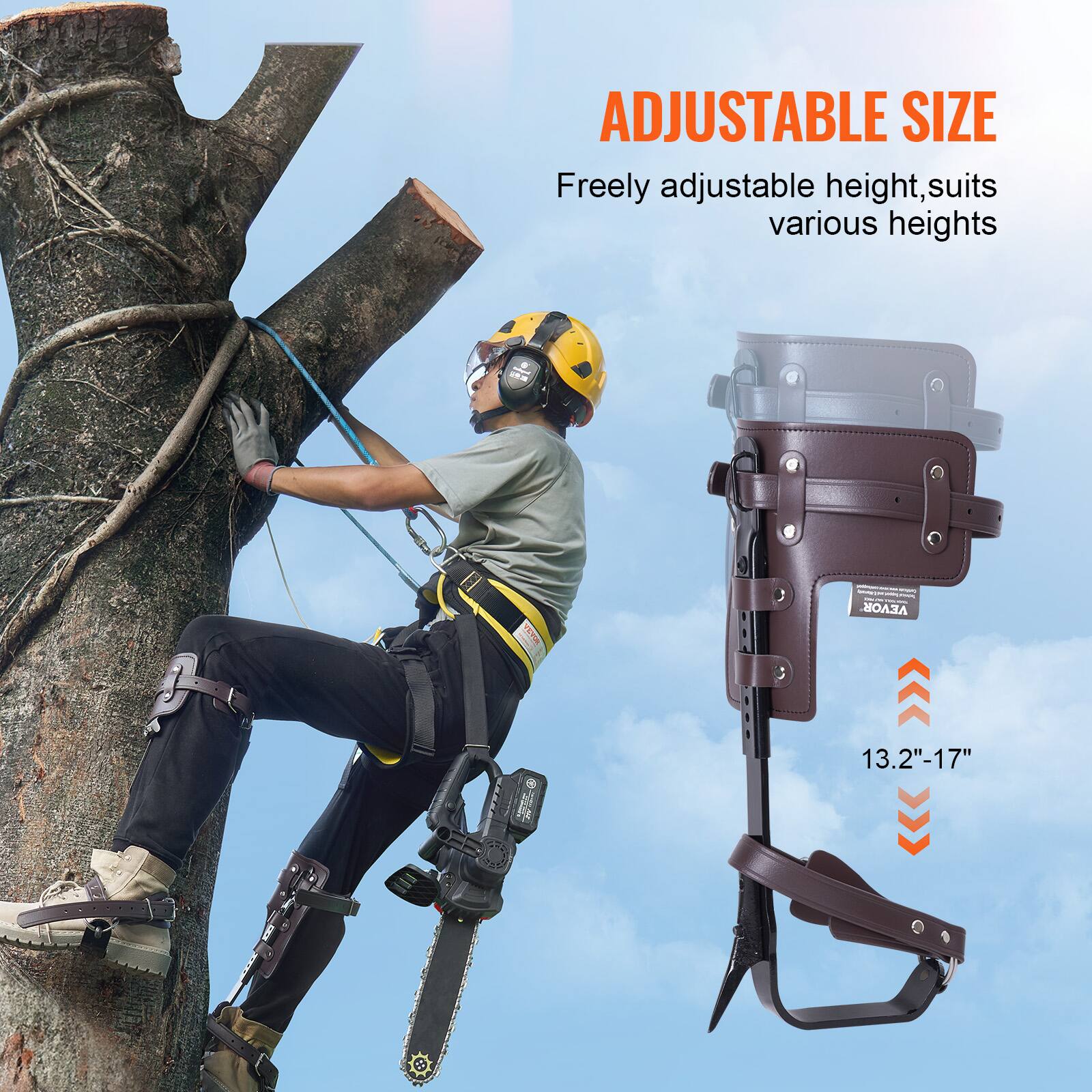 ADJUSTABLE SIZE  
Freely adjustable height, suits various heights  
13.2"-17"