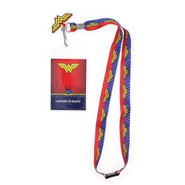 DC Universe - DC Comics Wonder Woman 22-Inch Lanyard With ID Badge Holder And Logo Charm - Red
