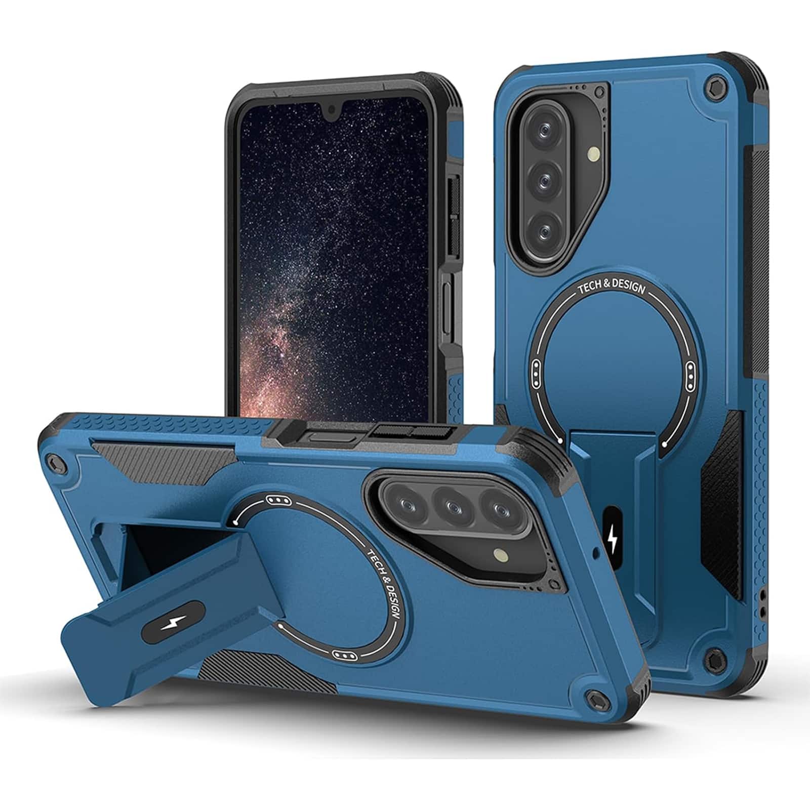 UUCOVER - Magnetic Case for Samsung Galaxy A17 5G with Kickstand, Compatible with MagSafe Shockproof Rugged Protective Phone Cover - Darkblue price history on PriceWatchPro