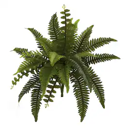 BreeBe - 14" Boston Fern Artificial Plant (Set of 6) - Green