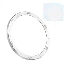 Front. Unique Bargains - 47mm Stainless Steel Bezel Insert Ring Adhesive Bumper Cover for Garmin Fenix 8 Solar - Silver/Gray.