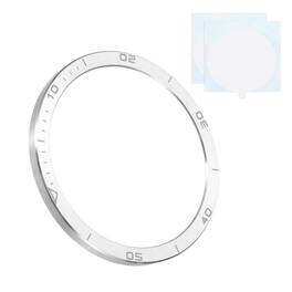 Unique Bargains - 47mm Stainless Steel Bezel Insert Ring Adhesive Bumper Cover for Garmin Fenix 8 Solar - Silver/Gray