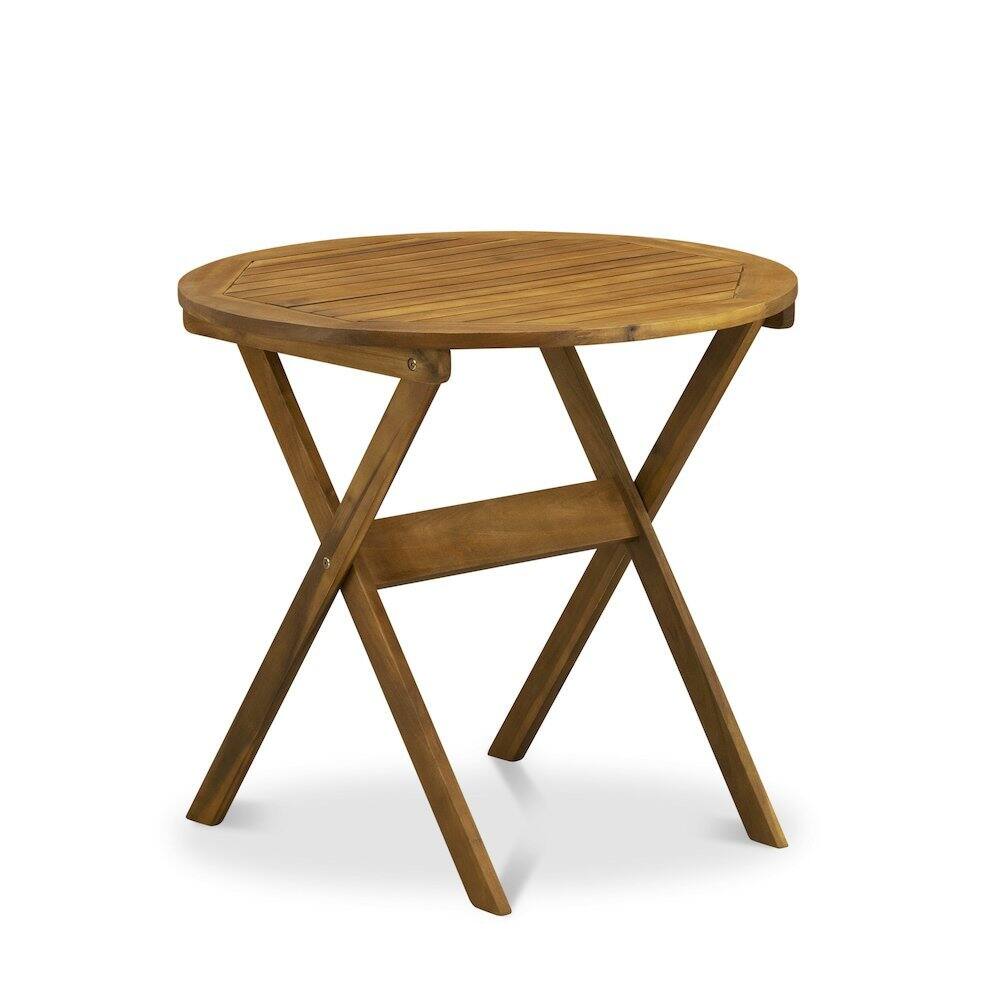 Alt View 1. FurniFact - Solid Wood 3-Piece Patio Furniture Set with Bistro Table and Chairs - Multi-Color.