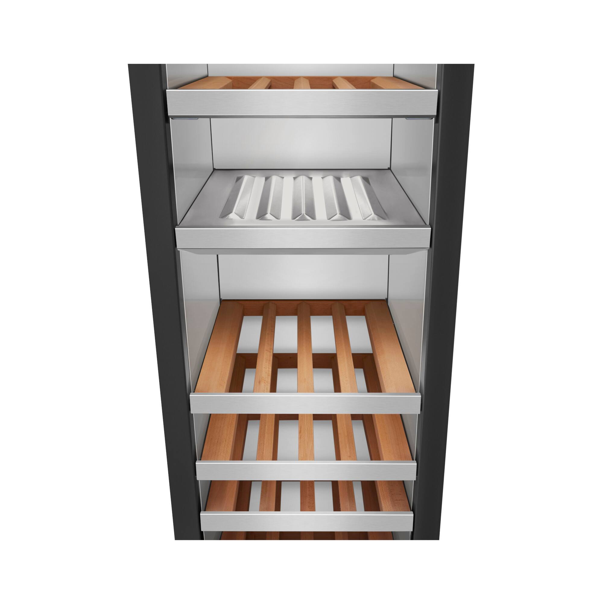 Alt View 4. SKS - 18-inch 71 Bottle Built-In Smart Column Wine Refrigerator with 2 Temperature Zones - Custom Panel Ready.