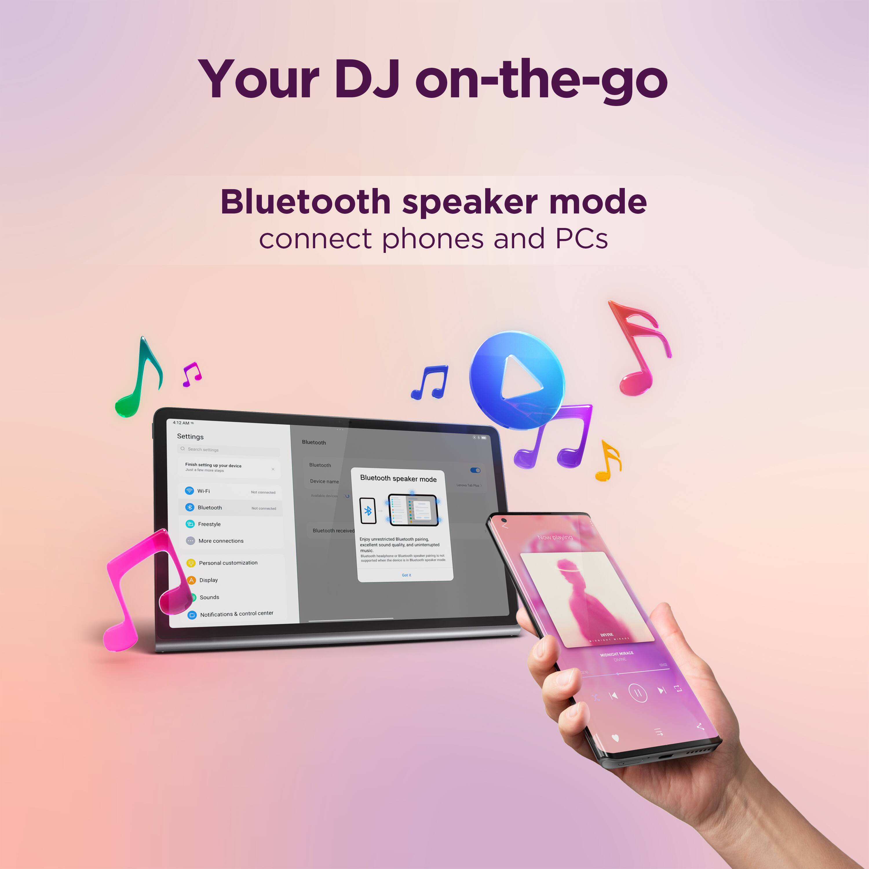 Your DJ on-the-go Bluetooth speaker mode connects phones and PCs:

* Settings
* - - - - - - - - - - - - - - - - - - - - - - - - - - - - - - - - - - - - - - - - - - - - - - - - - - - - - - - - - - - - - - - - - - - - - - - - - - - - - - - - - - - - - - - - - - - - - - - - - - - - - - - - - - - - - - - - - - - - - - - - - - - - - - - - - - - - - - - - - - - - - - - - - - - - - - - - - - - - - - - - - - - - - - - - - - - - - - - - - - - - - - - - - - - - - - - - - - - - - - - - - - - - - - - - - - - - - - - - - - - - - - - - - - - - - - - - - - - - - - - - - - - - - - - - - - - - - - - - - - - - - - - - - - - - - - - - - - - - - - - - - - - - - - - - - - - - - - - - - - - - - - - - - - - - - - - - - - - - - - - - - - - - - - - - - - - - - - - - - - - - - - - - - - - - - - - - - - - - - - - - - - - - - - - - - - - - - - - - - - - - - - - - - - - - - - - - - - - - - - - - - - - - - - - - - - - - - - - - - - - - - - - - - - - - - - - - - - - - - - - - - - - - - - - - - - - - - - - - - - - - - - - - - - - - - - - - - - - - - - - - - - - - - - -