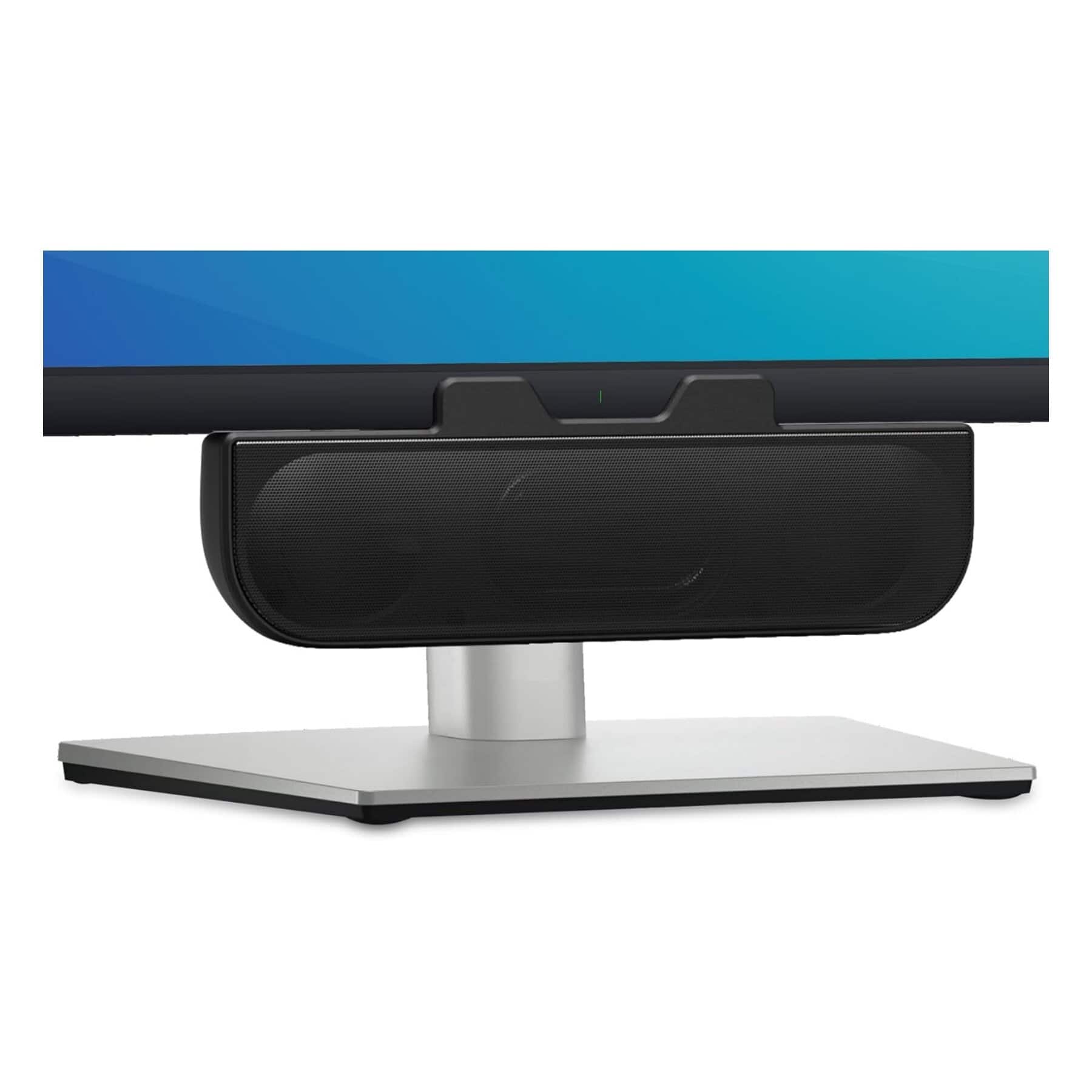 Dazzed Corner - USB Computer Speakers, Wired Soundbar with Deep Bass - Black