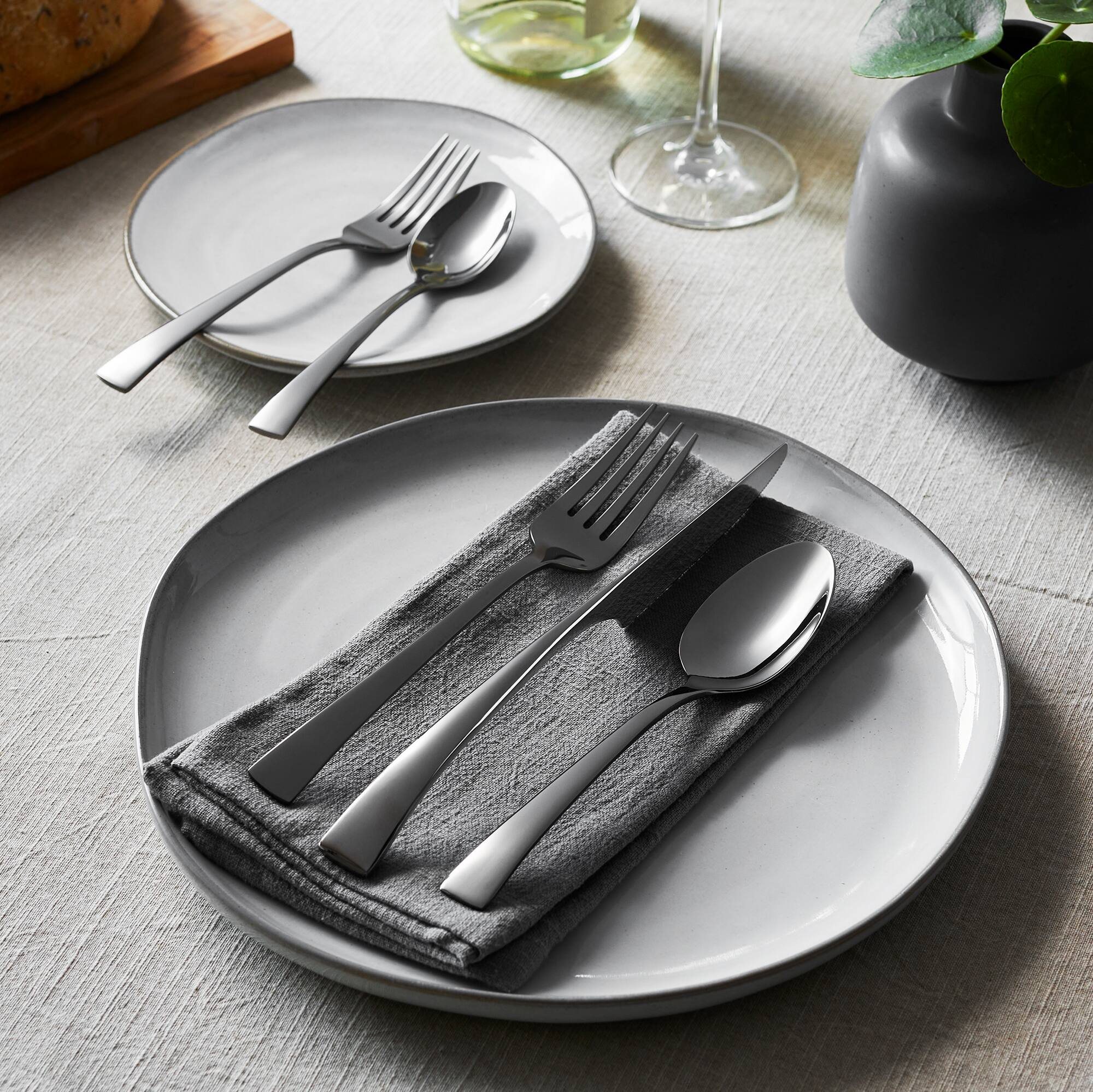 Alt View 8. ZWILLING - ZWILLING Bellasera 20-pc 18/10 Stainless Steel Flatware Set - Slate - Slate.
