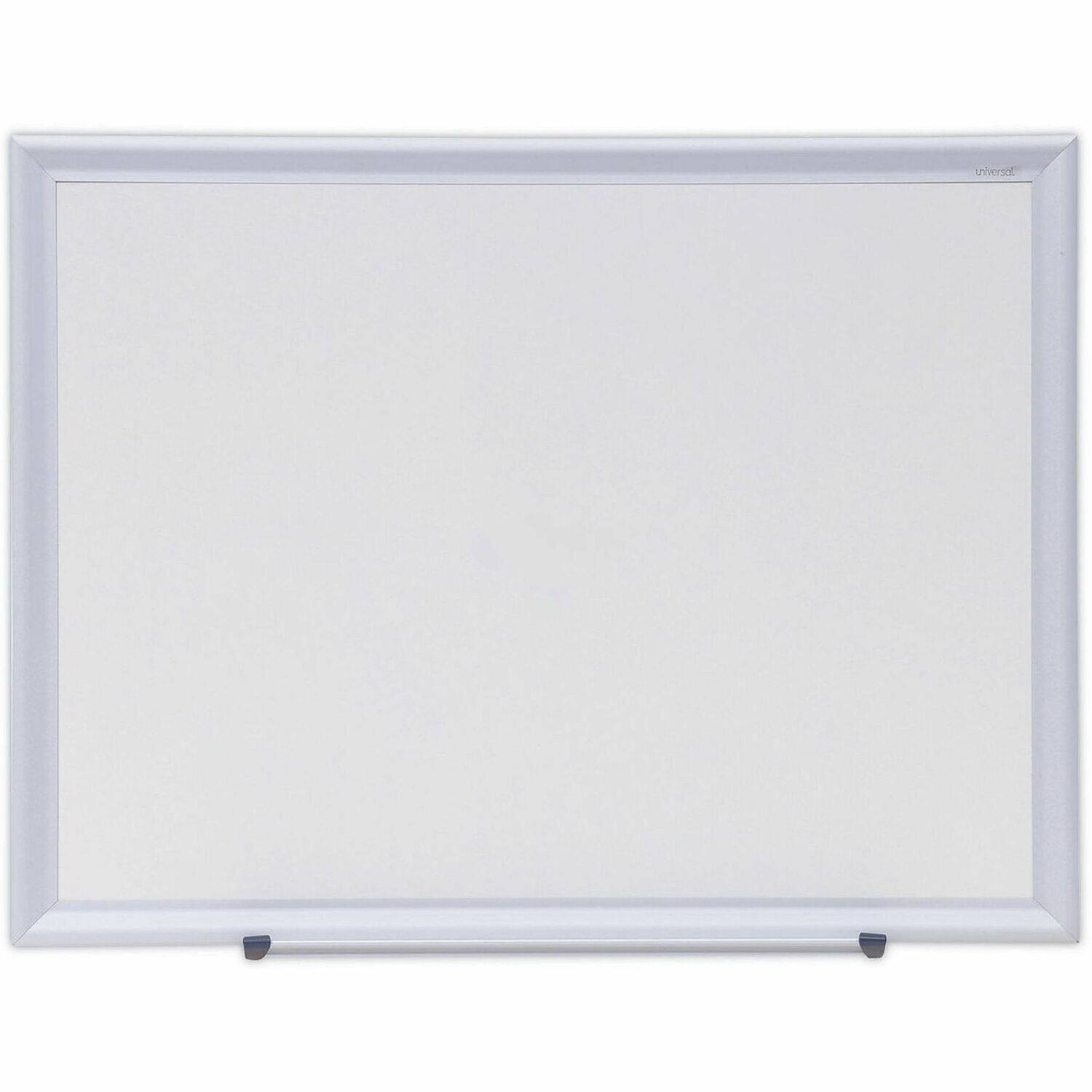 Front. Universal - Deluxe Melamine Dry Erase Board, 24 x 18" , White Surface, Satin Aluminum Frame" - 24 x 18.