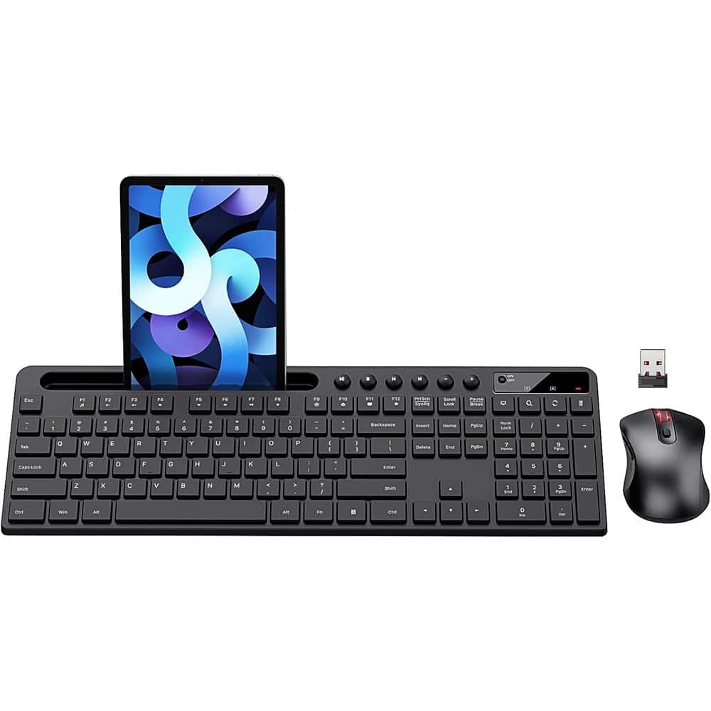 RTMB - Wireless Keyboard and Mouse Combo – 2.4G, Ergonomic - Black