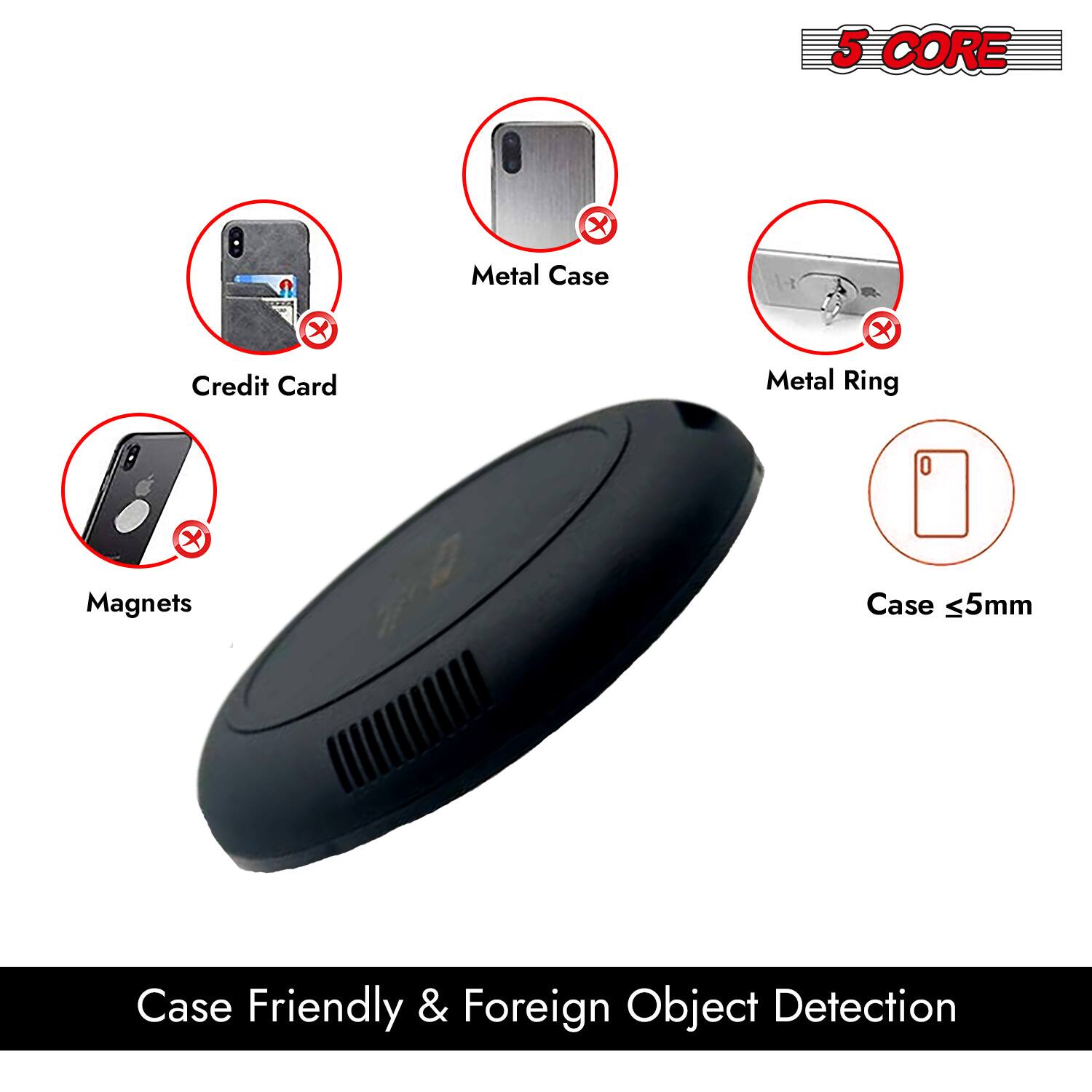 5 CORE

Metal Case x
Credit Card x
Metal Ring x
Magnets x
Case ≤5mm

Case Friendly & Foreign Object Detection