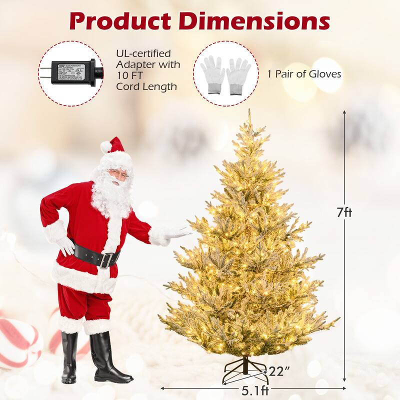 Product Dimensions
- UL-certified Adapter with 10 FT Cord Length
- 1 Pair of Gloves
- 7ft
- 22" 5.1ft