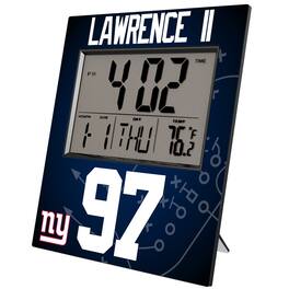 Keyscaper - Dexter Lawrence II New York Giants Digital Desk & Wall Clock - Multicolor