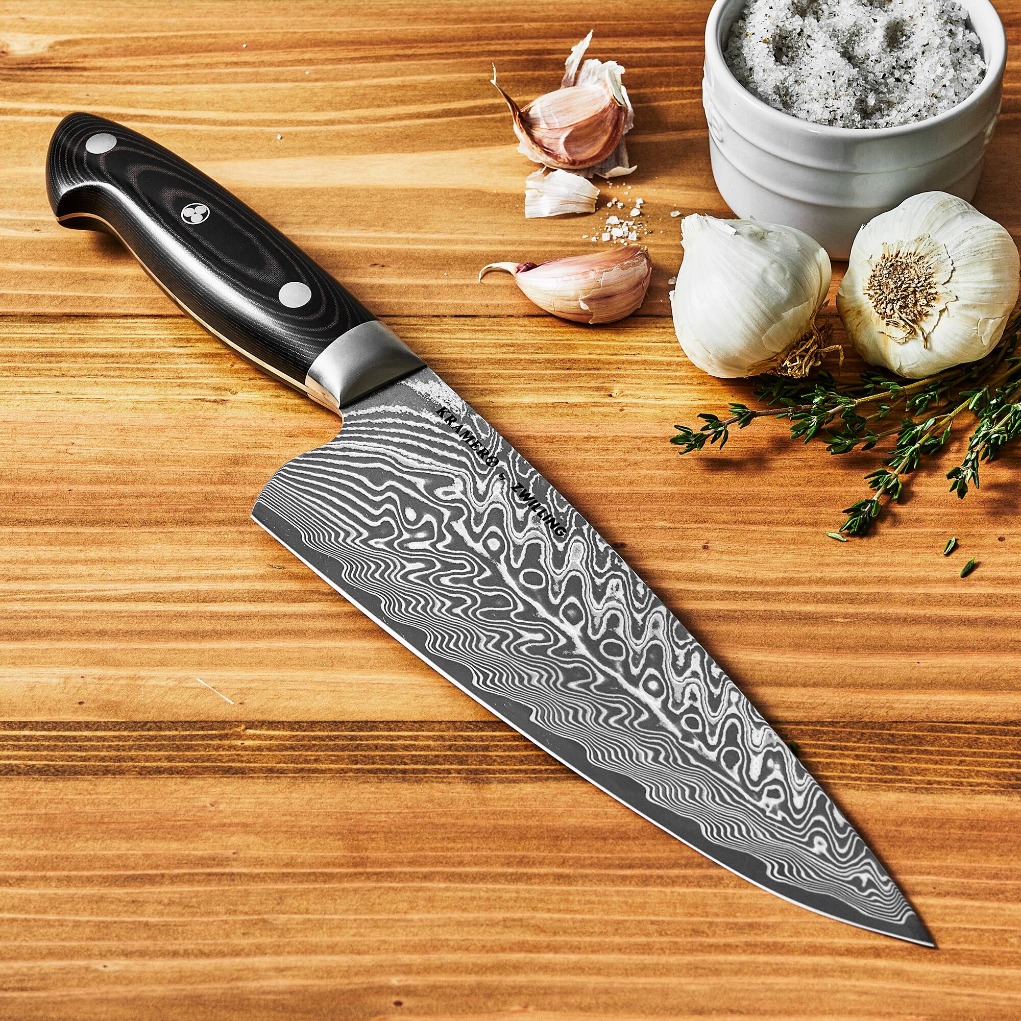 Alt View 1. ZWILLING - KRAMER by ZWILLING EUROLINE Damascus Collection 8-inch Chef's Knife - Stainless Steel.