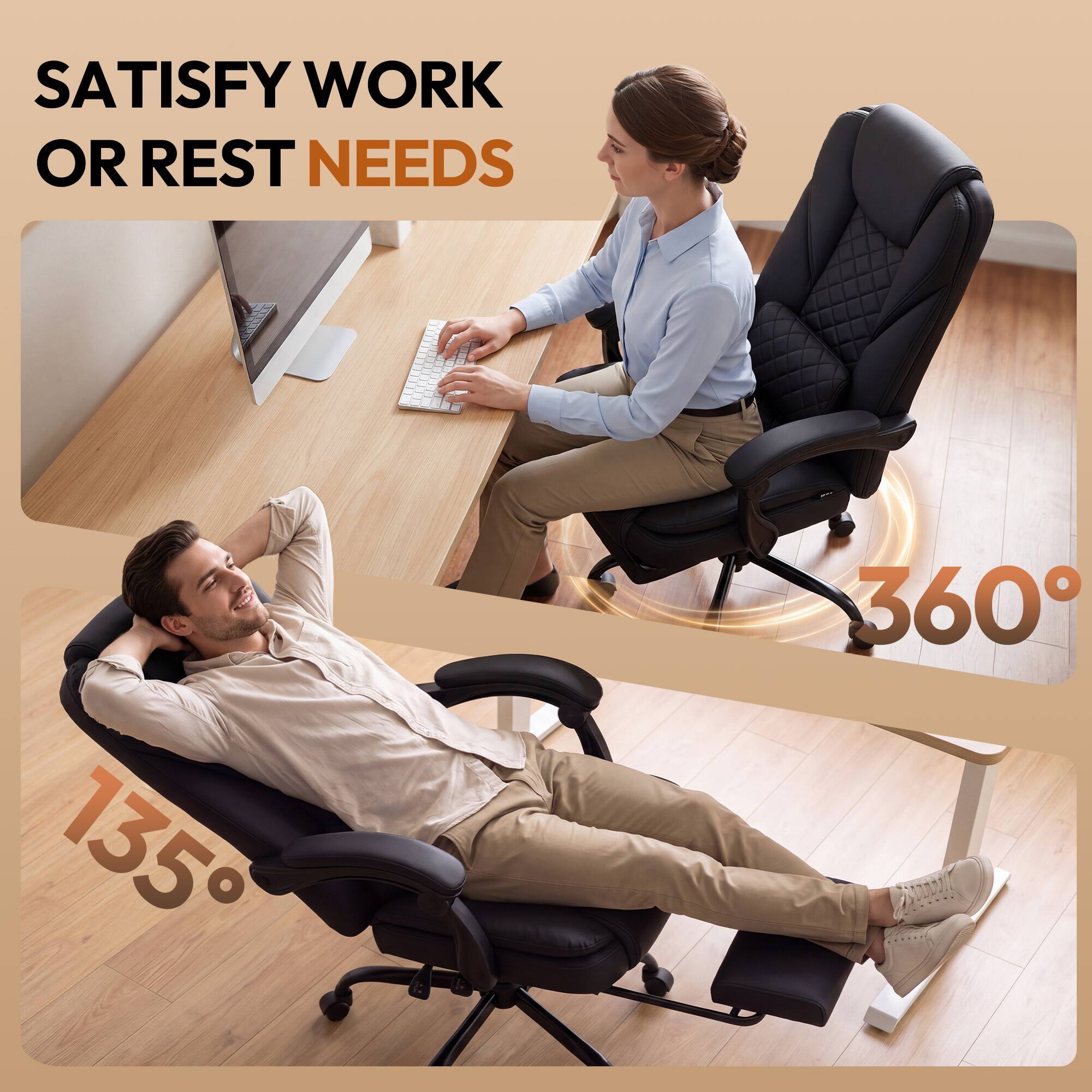 SATISFY WORK OR REST NEEDS

135°

360°
