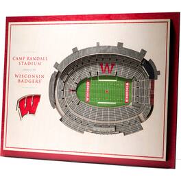 YouTheFan - Wisconsin Badgers 17'' x 13'' 5-Layer StadiumViews 3D Wall Art - Brown