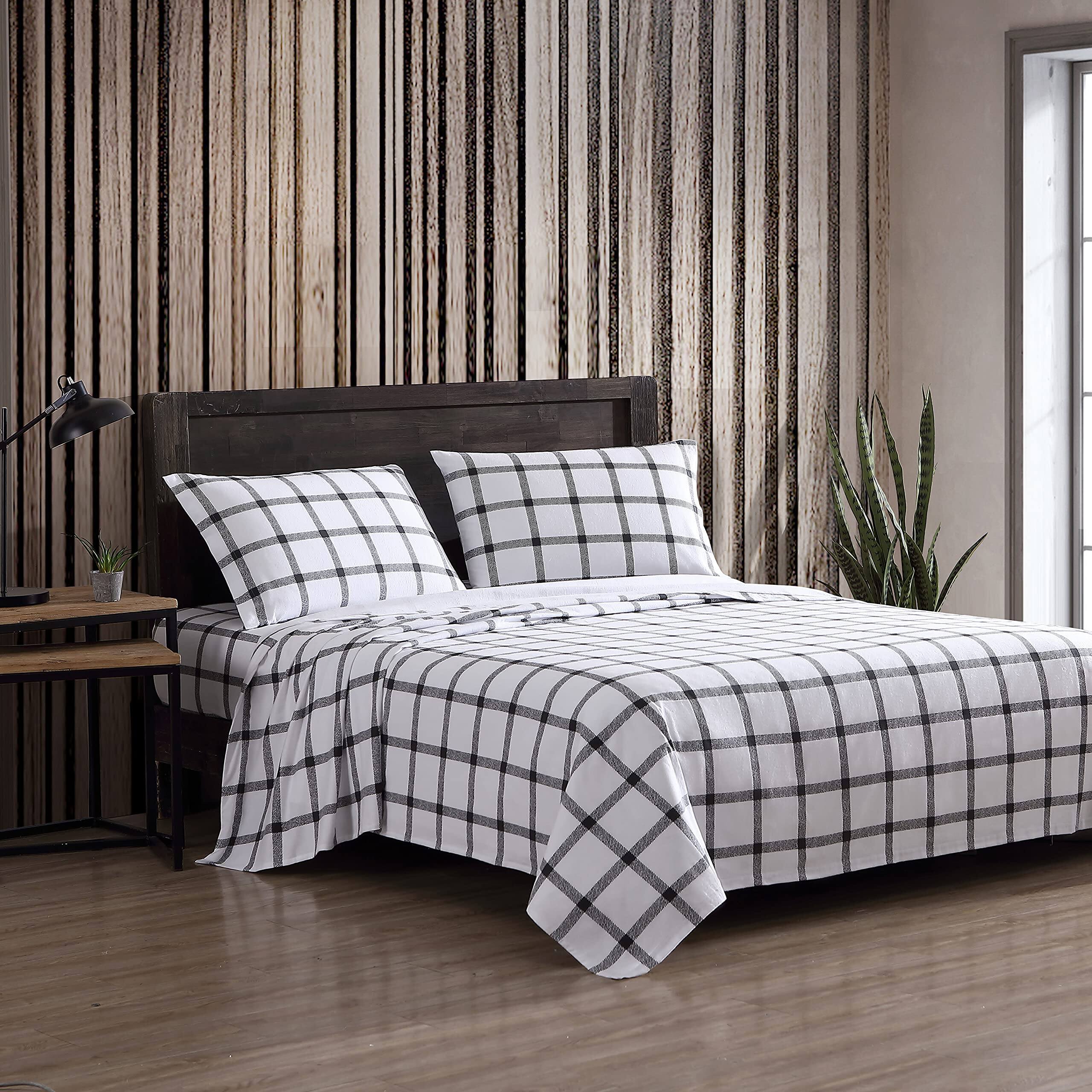 Bunkhouse Plaid Charcoal/White Twin
