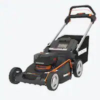 WORX - Nitro WG760 40V 21" Cordless Self-Propelled Lawn Mower with Brushless Motor (2 Batteries & 1 5.0Ah Charger) - Black - Front_Zoom