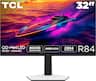 TCL - 32" R84 Series 4K UHD HDR QD-Mini LED Gaming Monitor - Black and White