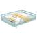 Front. Costway - Costway Queen Size Floor Bed with Full Length Safety Guardrails & Door for Boys, Girls - Icy Aqua.