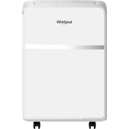 Front. Whirlpool - 200 Sq. Ft. 8,000 BTU Portable Air Conditioner - White.
