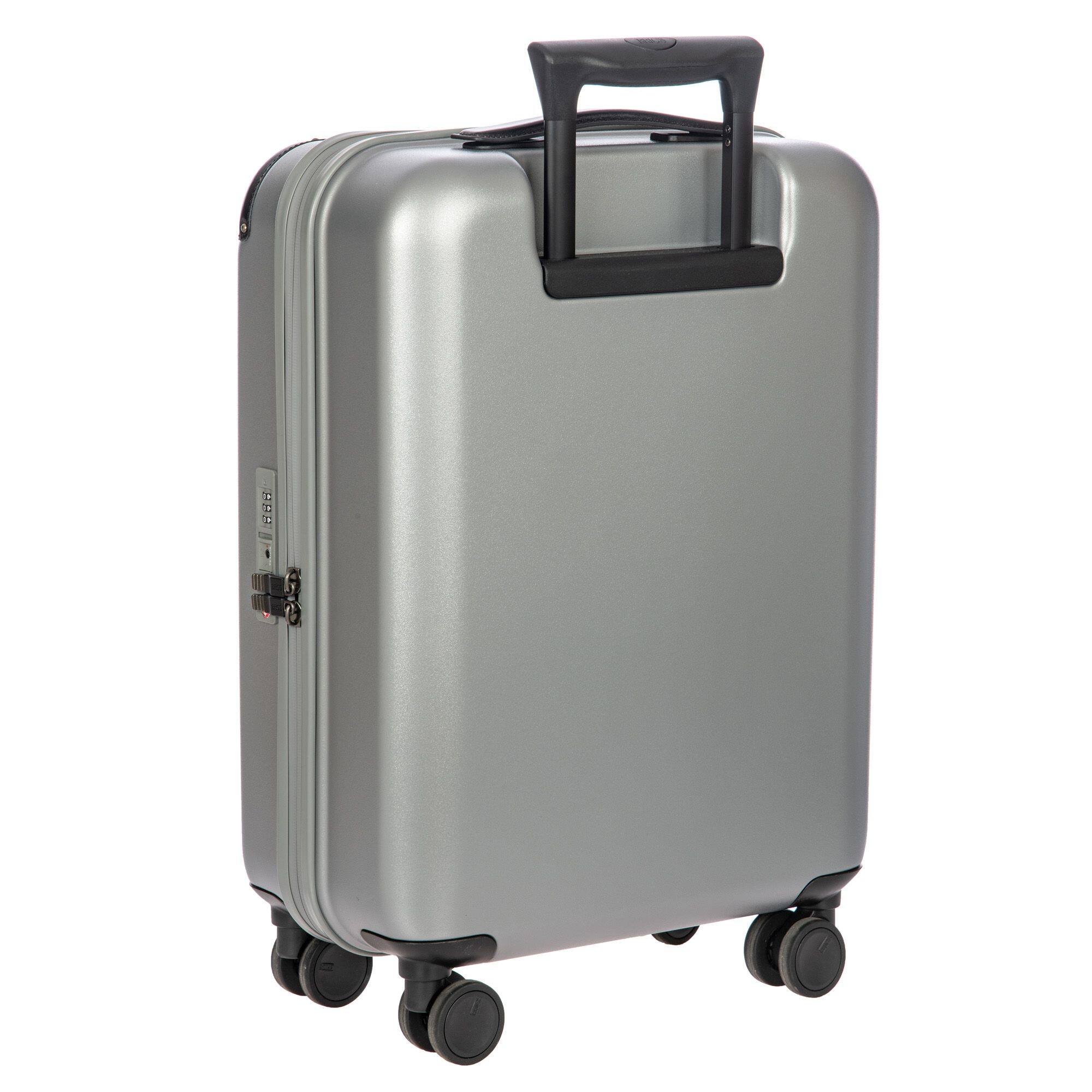 Left. Bric's - Amalfi Hardside 21" Carry On Spinner Luggage - Silver/Black.