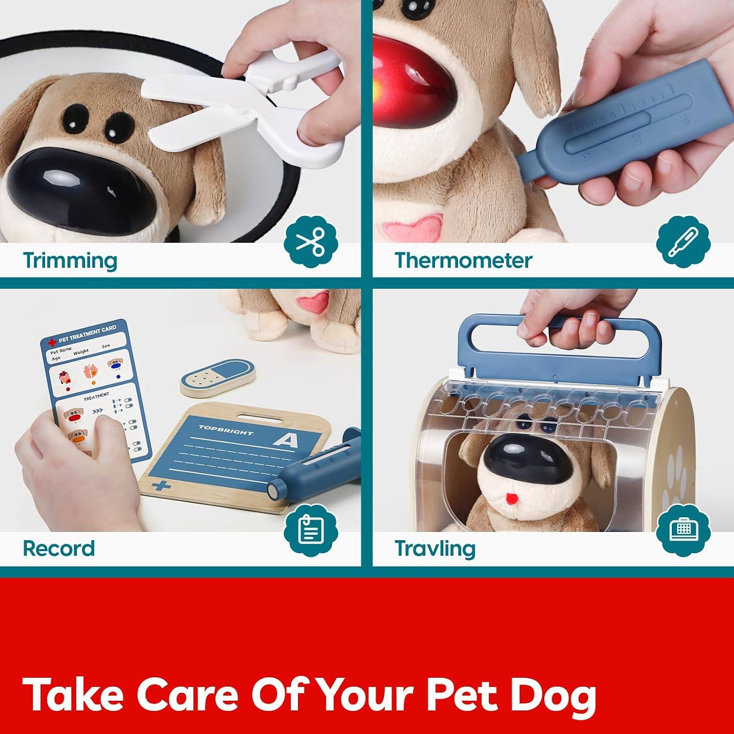 Trimming Thermometer CARO PET TREATMENT ... W m sg mge TREATMENT W TOPBRIGHT A Record Travling Take Care Of Your Pet Dog