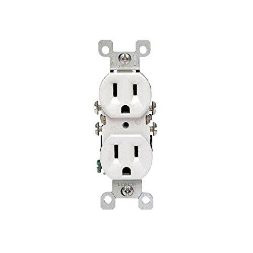 Front. Amber Sporting Goods - Leviton 018-12650-00W 15 Amp White Co/ALR Receptacle - White.