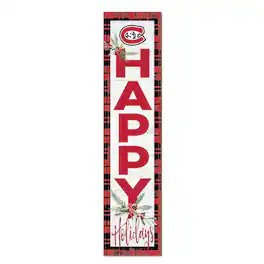 Jardine - St. Cloud State Huskies 12'' x 48'' Outdoor Happy Holidays Leaner - White