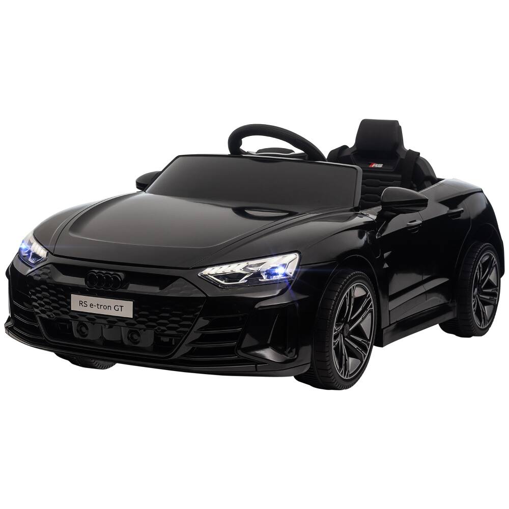 Left. Ropilly - Ropilly 12V licensed Audi RS E-tron GT kids electric car with remote control, 3.1 MPH, Black.