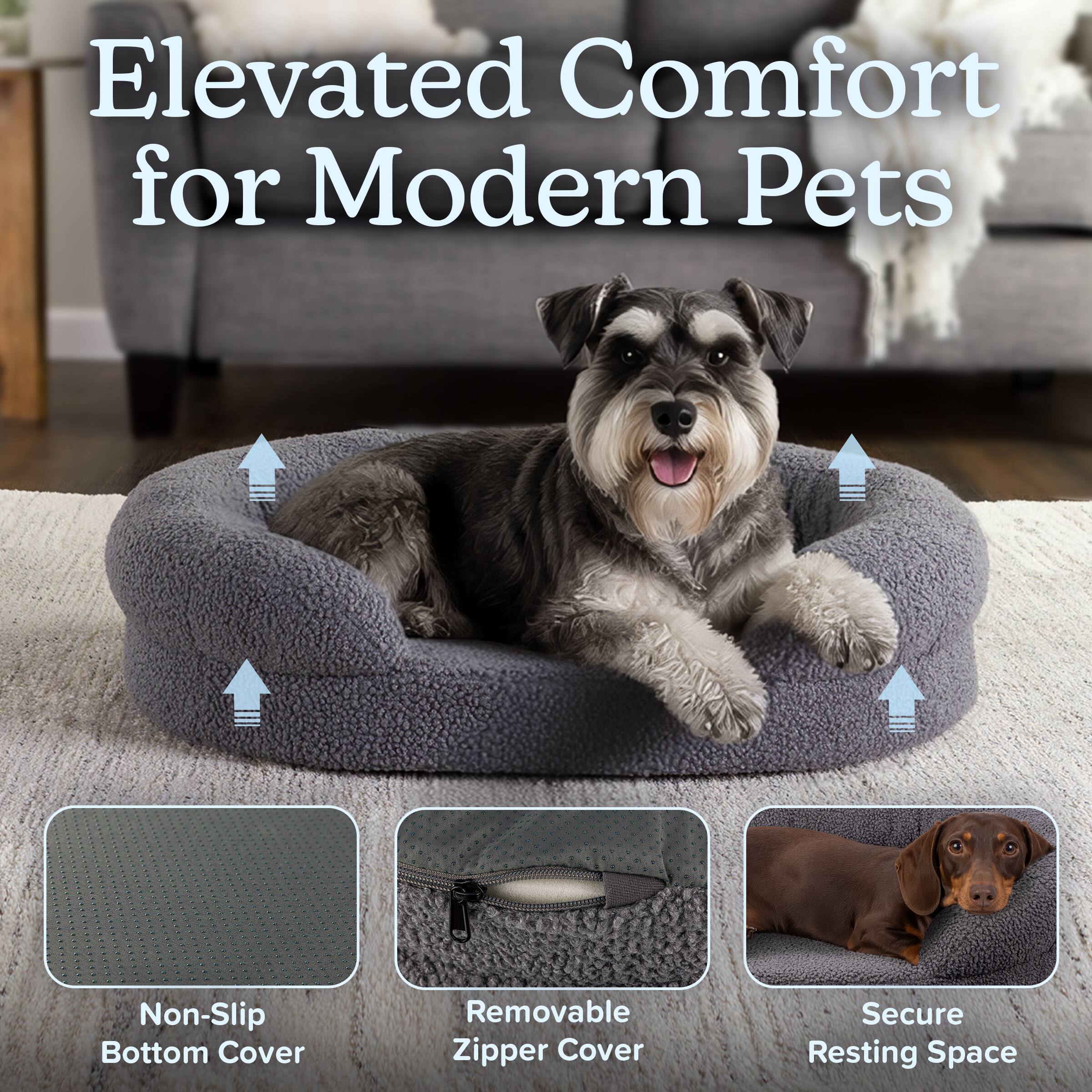 Elevated Comfort for Modern Pets

- Non-Slip Bottom Cover
- Removable Zipper Cover
- Secure Resting Space