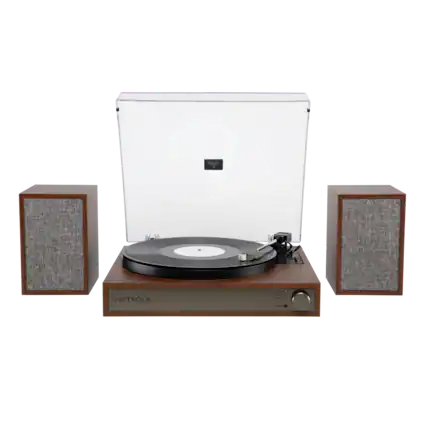 Front. Victrola - Victrola Harmony Bluetooth Turntable System with Speakers - Walnut.