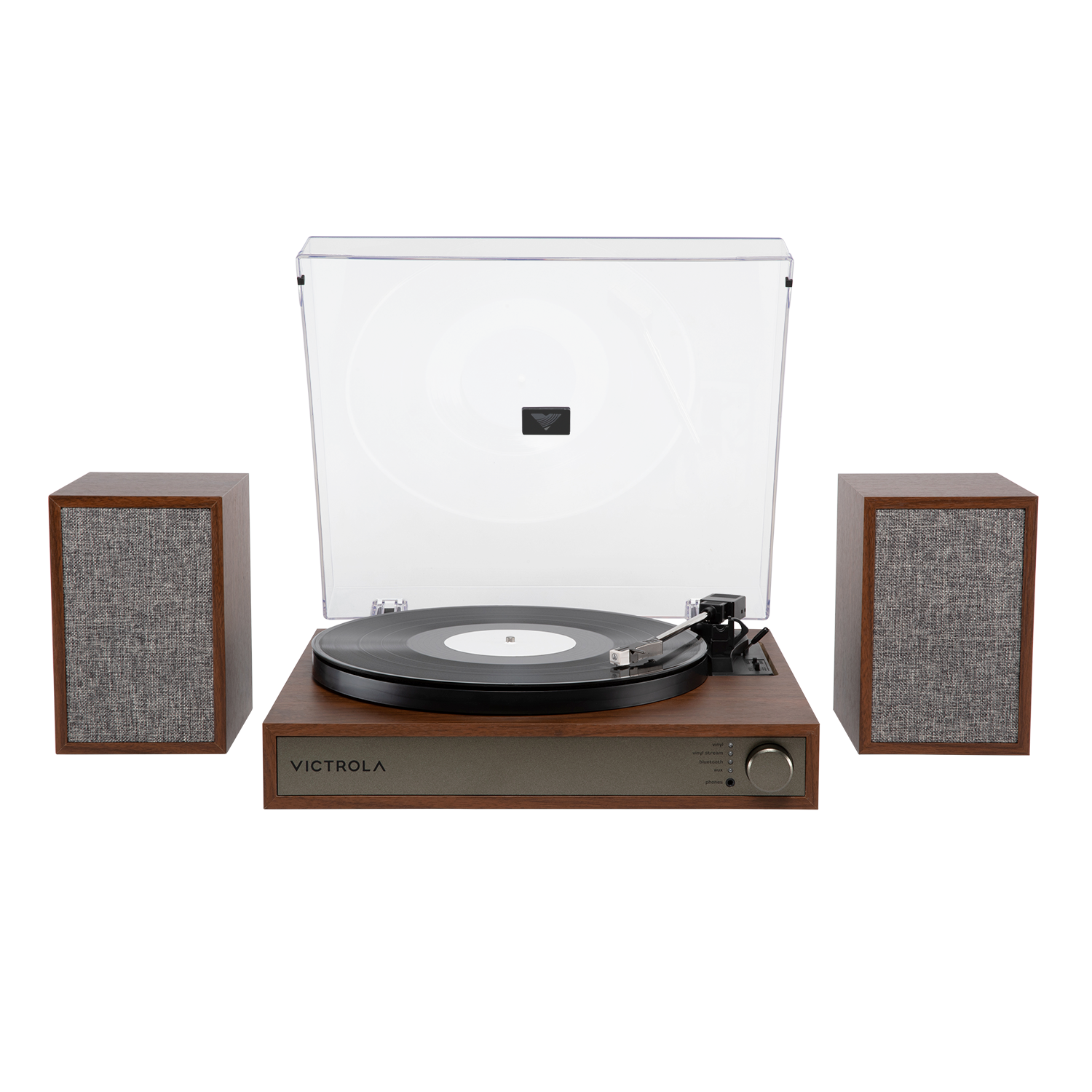 Victrola - Harmony Bluetooth Turntable System with Speakers - Walnut