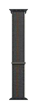 Front. Apple - Apple Watch Band - Sport Loop (45mm) - Midnight - Extra Large - Black.