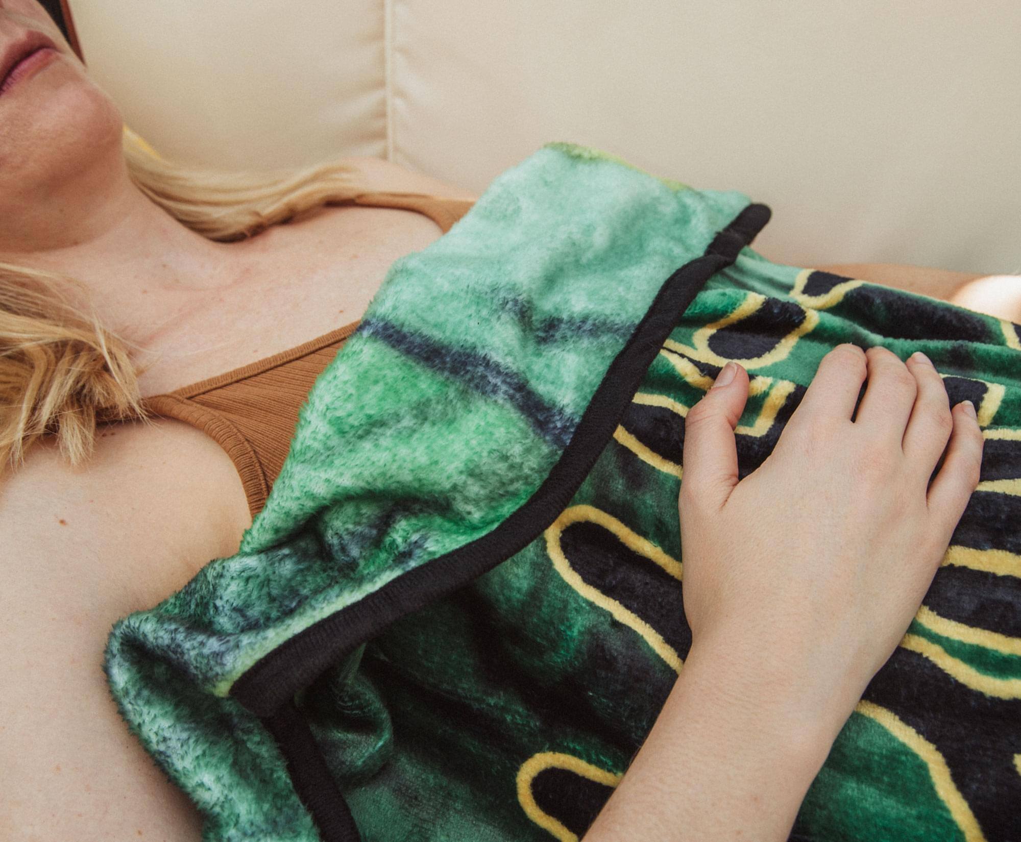 Alt View 4. Just Funky - Jujutsu Kaisen Sukuna Finger Microplush Throw Blanket | 45 x 60 Inches - Red.