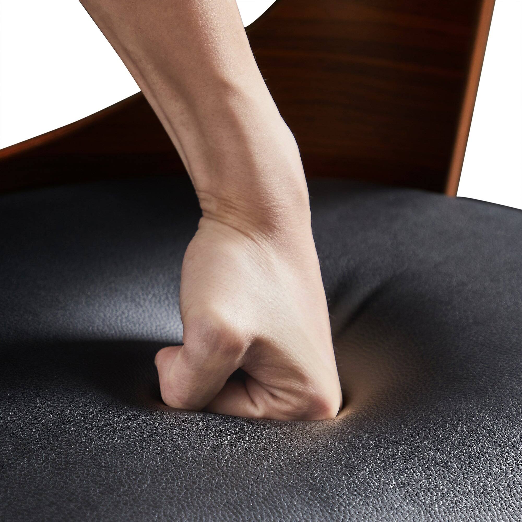 Alt View 1. Vecelo - Set of 2 Pu Leather Bar Stools with Adjustable Height & 360° Rotation - Black.