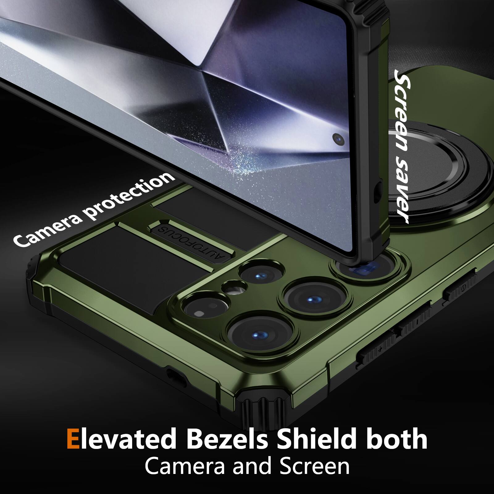 - Camera protection
- Screen saver
- Elevated Bezels Shield both Camera and Screen