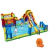 Front. Costway - Costway Inflatable Water Slide Bounce House with Climbing Wall, Splash Pool, 750W Blower - Multi-colored.
