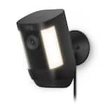 Spotlight Cam Pro, Plug-In with 2K Video and Ring Vision, LED Lights, Dual-Band Wifi, and 3D Motion Detection - Black