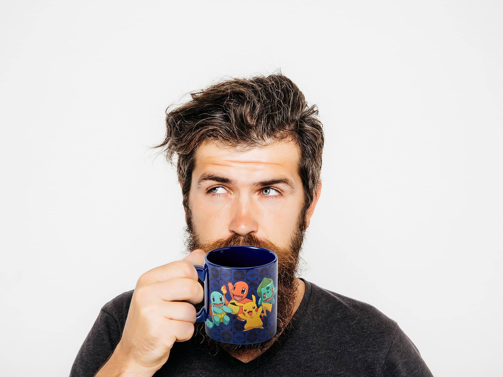 Alt View 4. Pokémon - Pokémon Original Generation One Starters Coffee Mug | Features Pikachu & More - Blue.