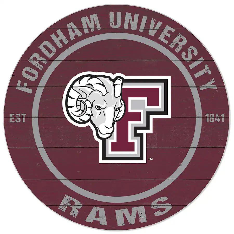 Max 20 Sign Jardine Fordham Rams 20'' x 20'' Indoor/Outdoor Circle Sign Maroon ...