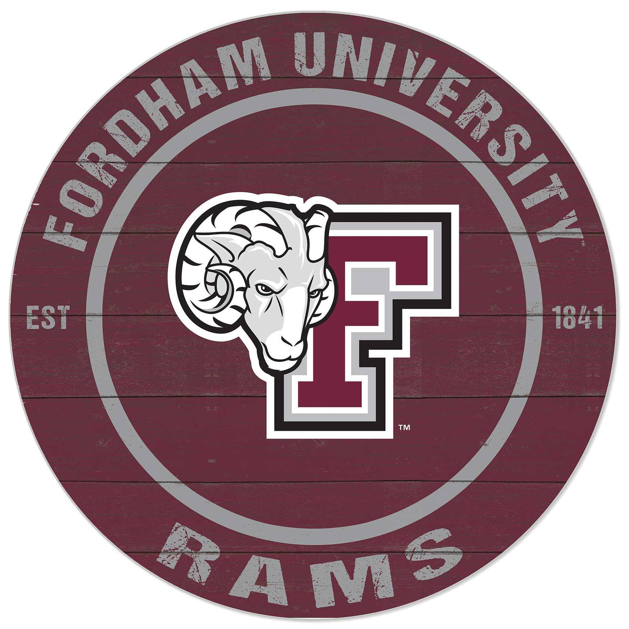 Maroon Fordham Rams 20'' x 20'' Indoor/Outdoor Circle Sign