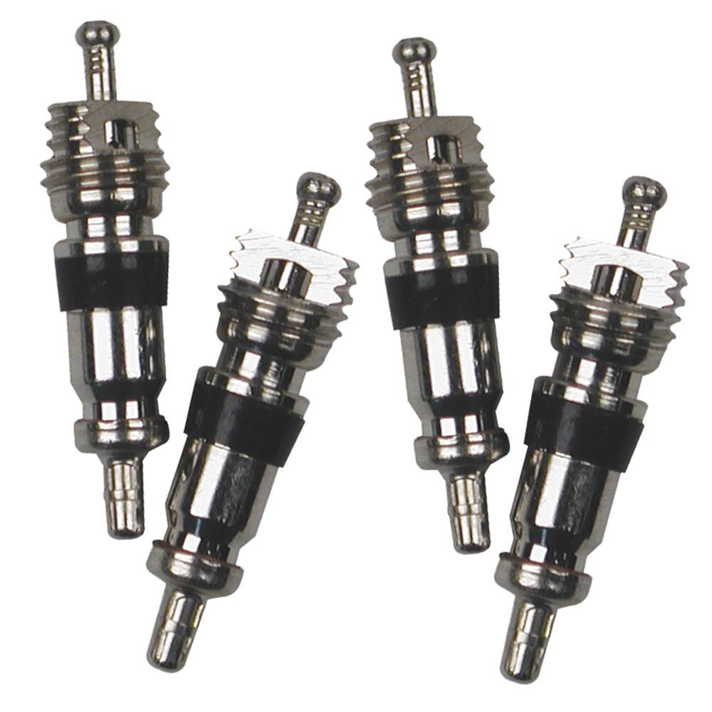 Angle. HQRP - Slime 22042 Tire Valve Cores, 4-Pack, Replacement Valve Cores for Tire Repair and Maintenance - Silver.