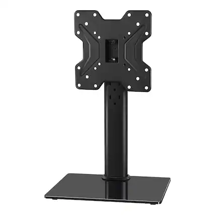 Front. KKTONER - KKTONER Universal TV Stand Base for 13-inch to 43-inch LED TVs Desktop TV Mount with Rotation and Height Adjustment - Black.
