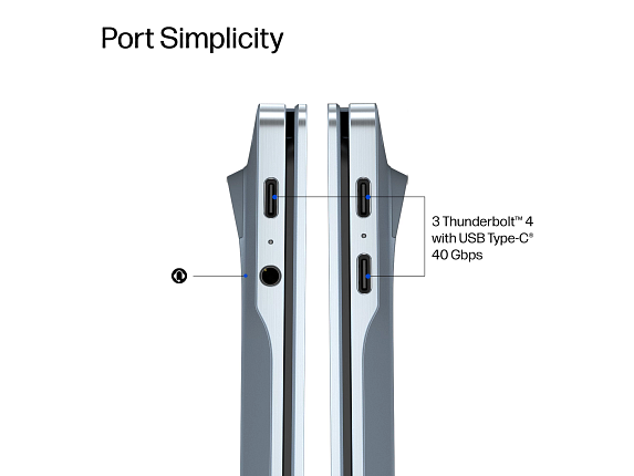 Port Simplicity

3 Thunderbolt™ 4 with USB Type-C® 40 Gbps