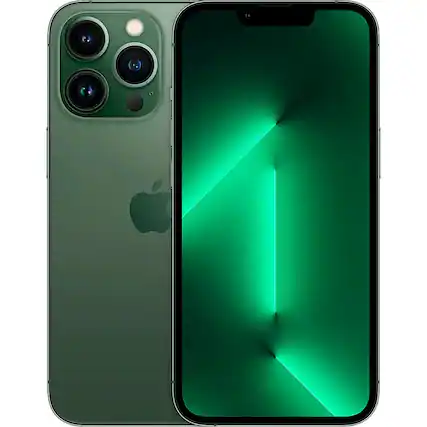 Front. Apple - iPhone 13 Pro Max (A2484) 512GB 6.7-inch (2021) Alpine - Unlocked - Green.