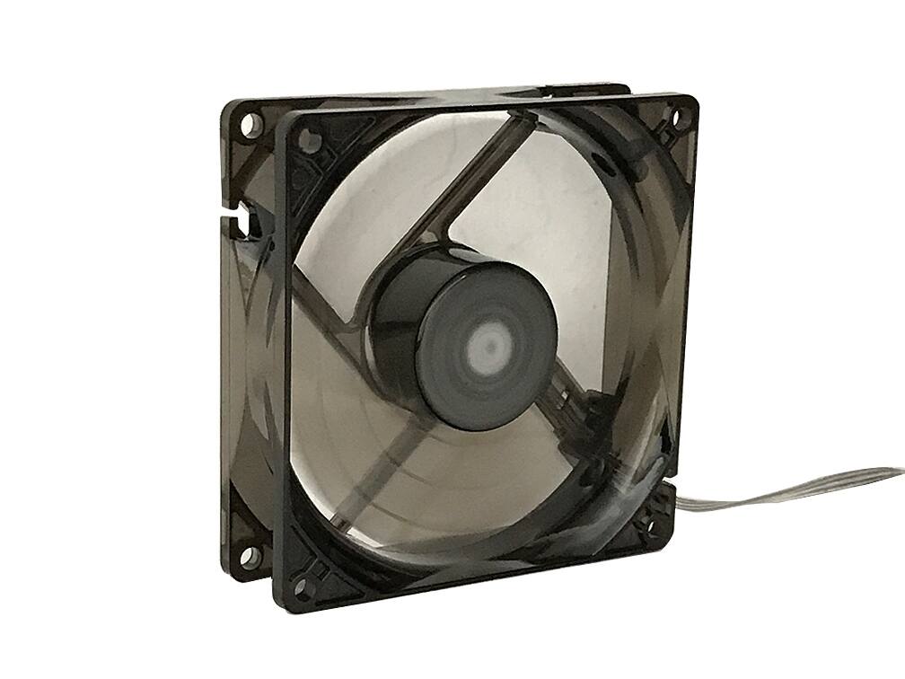 Alt View 1. Bluegears - b-PWM 80mm Black, Speed range 500-4000 RPM, Airflow at 78 CFM, 2 ball bearing, 4 pins PWM fan - Translucent Black.