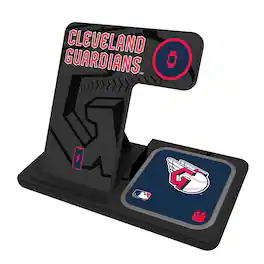 Keyscaper - Cleveland Guardians 3-In-1 Wireless Charger - Multicolor